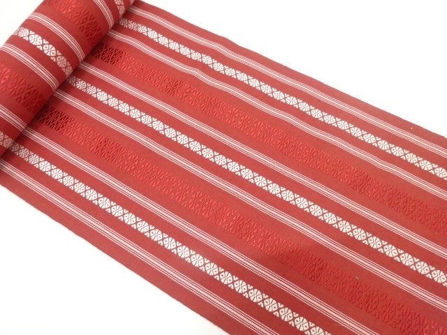 JAPANESE KIMONO / ANTIQUE HAKATA 8-INCH OBI FABRIC BOLT